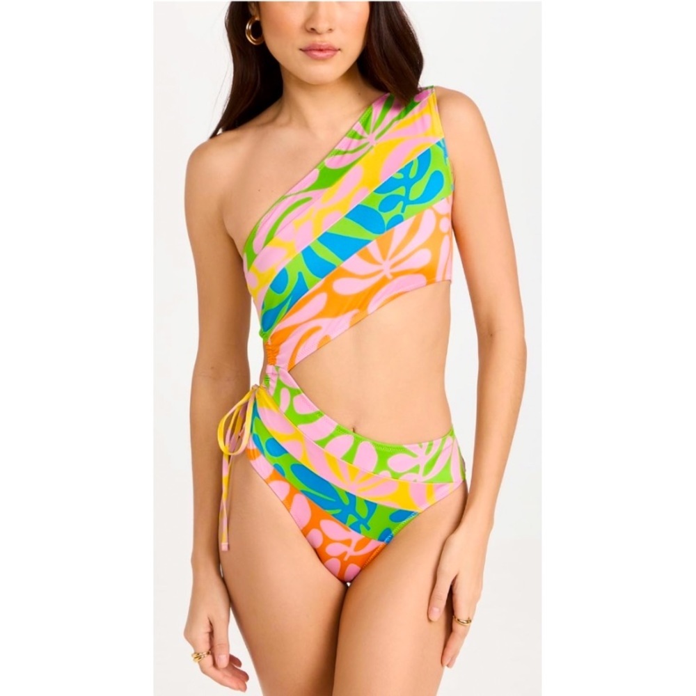Solid & Striped Randall Printed Sheenluxe One Piece- Medium.